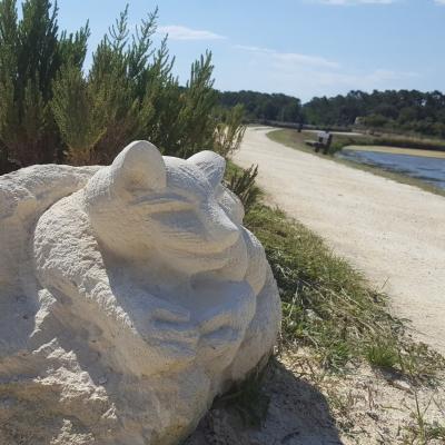 Artiste, sur la promenade de la Plage du Mus de Loup