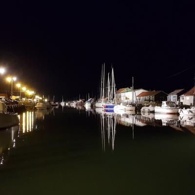 Der Streik in La Tremblade bei Nacht